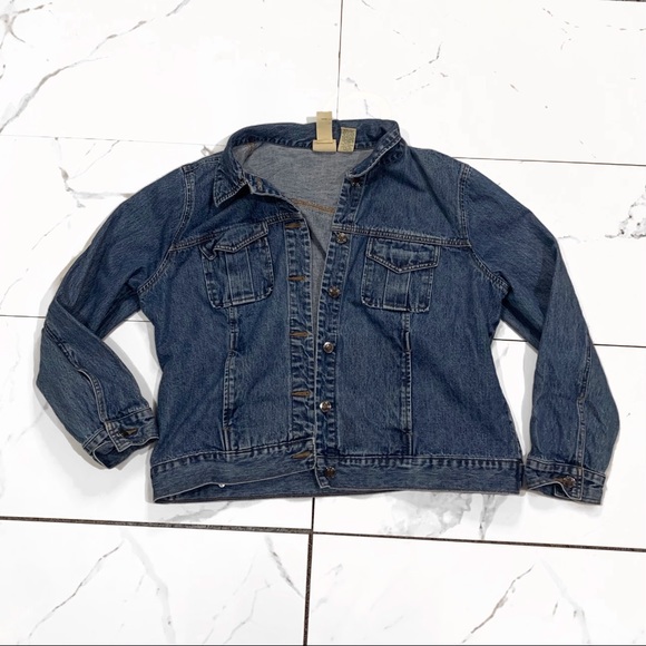St. John’s Bay Blue Denim Pocket Jacket - Picture 2 of 5
